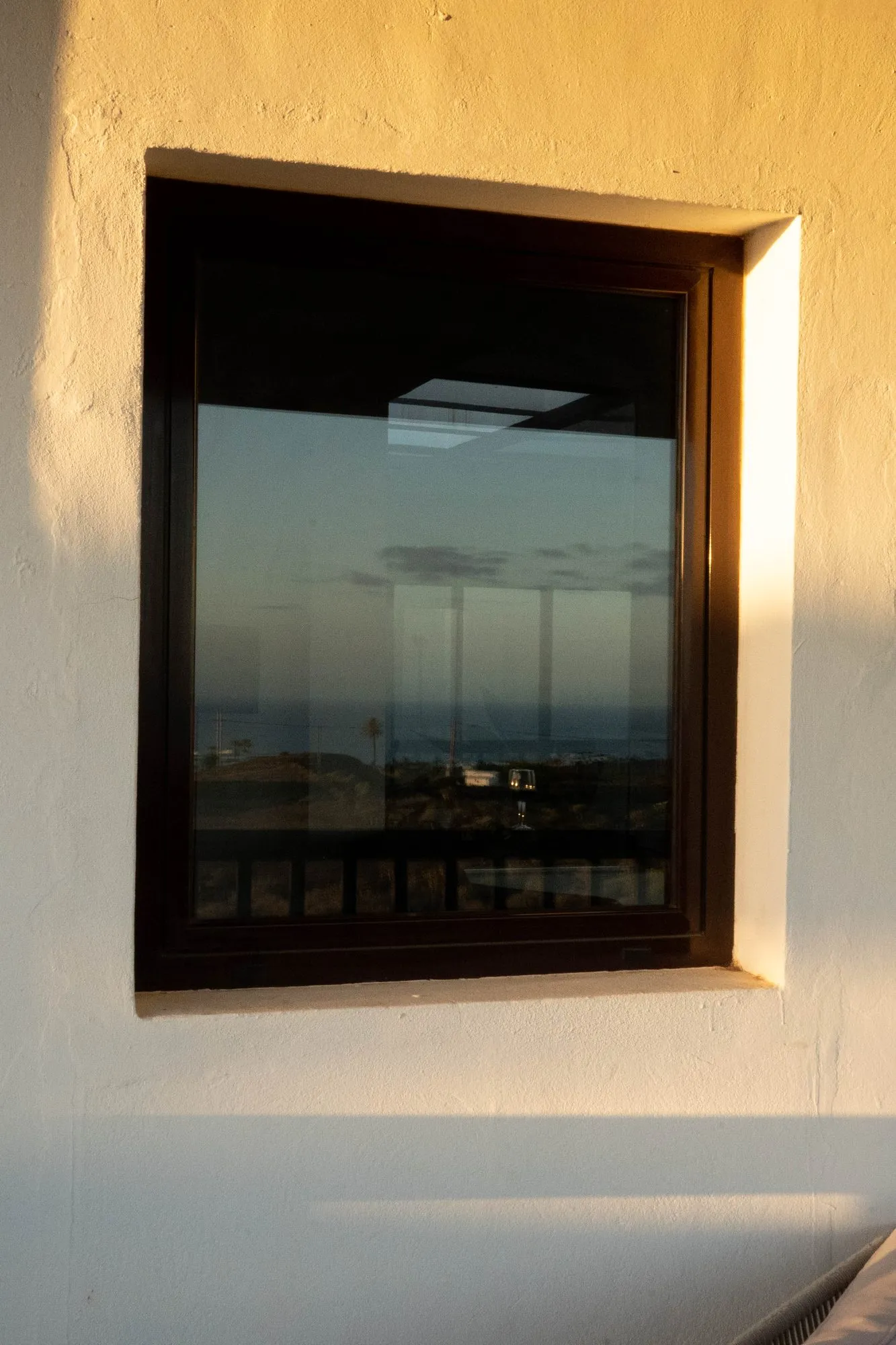 The last light on a window of the house